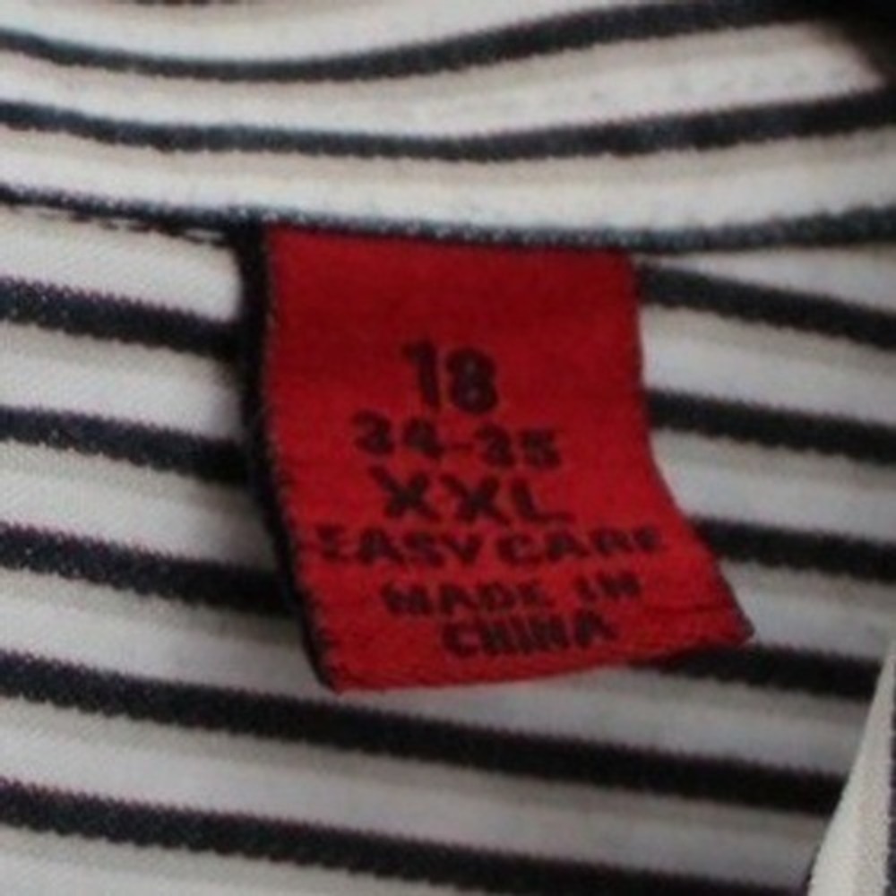 Alfani Fitted XXL $59 Black White Pinstripe Performance Button Front Dress Shirt - Picture 4 of 7